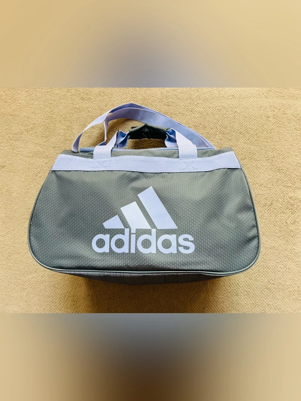 Adidas Diablo 2 Hex Grey Blue Small Adjustable Strap Gym Travel Duffel Bag NWT